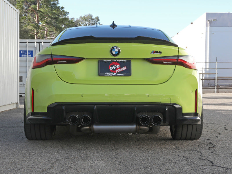 aFe MACHForce XP Exhausts Cat-Back SS 21 BMW M2 Competition L6-3.0L w/Black Tips 49-36351-B 49-36351-B Photo - Mounted