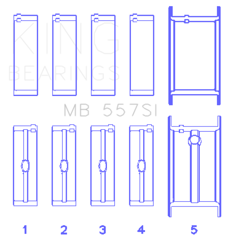 King Engine Bearings For General Motors 262/267/302/307/327/350 MB557SI010 MB557SI010 Photo - Primary