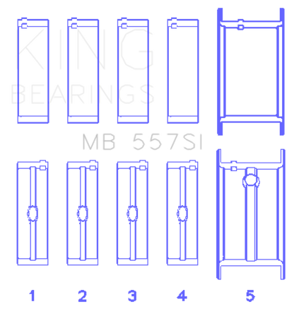 King Engine Bearings For General Motors 262/267/302/307/327/350 MB557SI010 MB557SI010 Photo - Primary