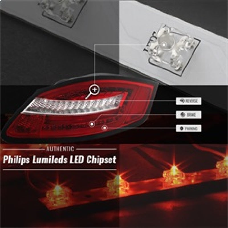 Spyder Porsche 987 Cayman 06-08 / Boxster 05-08 LED Tail Lights - Red Clear ALT-YD-P98705-LED-RC 5083173 5083173 Photo - Unmounted