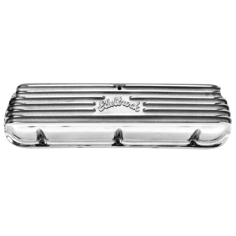 Edelbrock Valve Cover, Classic Series, Ford, 1962-95 221-351W V8, Polshed 4160 Photo - Primary