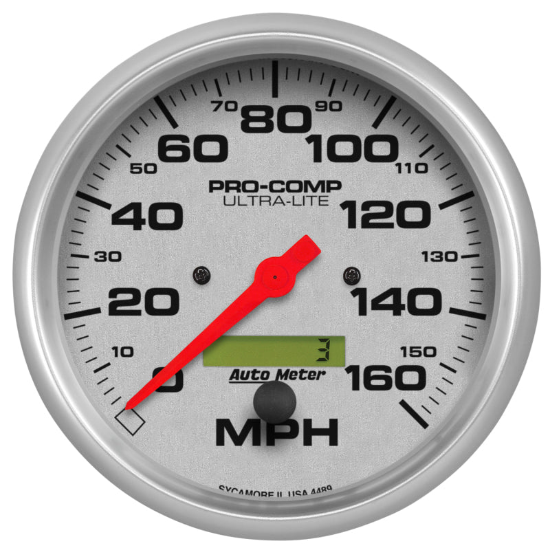 Autometer 5" Speedometer, 0-160 MPH, Electric, Ultra-Lite 4489 Photo - Primary