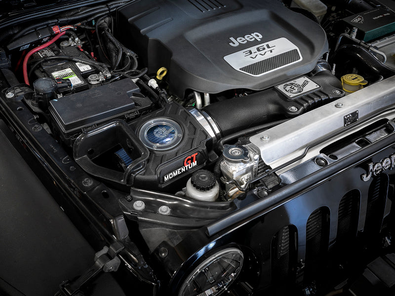 aFe Momentum GT PRO 5R Cold Air Intake System Jeep Wrangler JK 12-18 V6-3. 54-76212 Photo - Mounted