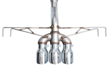 AWE Tuning 2023 Honda Civic Type R FL5 Track Edition Exhaust w/ Triple Chrome Silver Tips 3020-52287 3020-52287 Photo - out of package