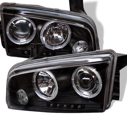 Spyder Dodge Charger 06-10 Projector Headlights Halogen Only - LED Halo LED Blk PRO-YD-DCH05-LED-BK 5009739 5009739 Photo - Primary