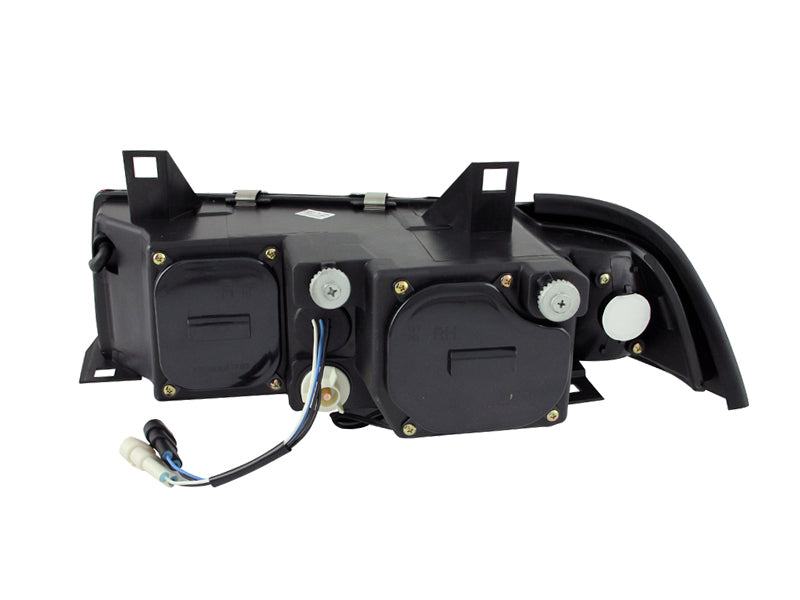 Anzo 1992-1998 BMW 3 Series E36 Projector Headlights w/ Halo Black G2 1 pc 121325 Photo - Unmounted