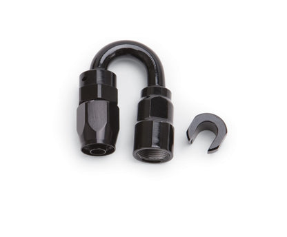 Russell Performance 3/8in SAE Quick Disc Female to -6 Hose Black 180 Degree Hose End 611233 611233 Photo - Primary