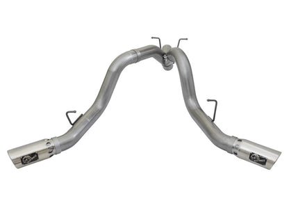 aFe Polished Large Bore-HD 4" 409 SS DPF-Back Exhaust 17 GM Diesel Trucks 49-44086-P Photo - Unmounted