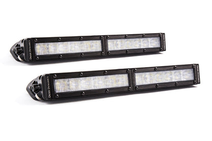 Diode Dynamics 12 In LED Light Bar Single Row Straight Clear Wide (Pair) Stage Series DD5023P DD5023P Photo - Primary