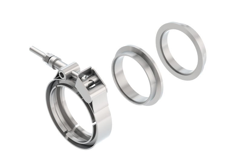 Borla Universal 2.25in Stainless Steel 3pc V-Band Clamp w/ Male and Female Flanges 18007 18007 Photo - Primary