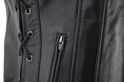 Kuryakyn Leather By River Road Sapphire Leather Vest Black Womens - Small 094444 094444 User 3