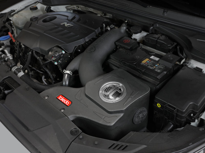 AFE Takeda Momentum Cold Air Intake System w/Pro DRY S Filter Hyundai Veloster N 19-20 56-70021D 56-70021D Photo - Mounted