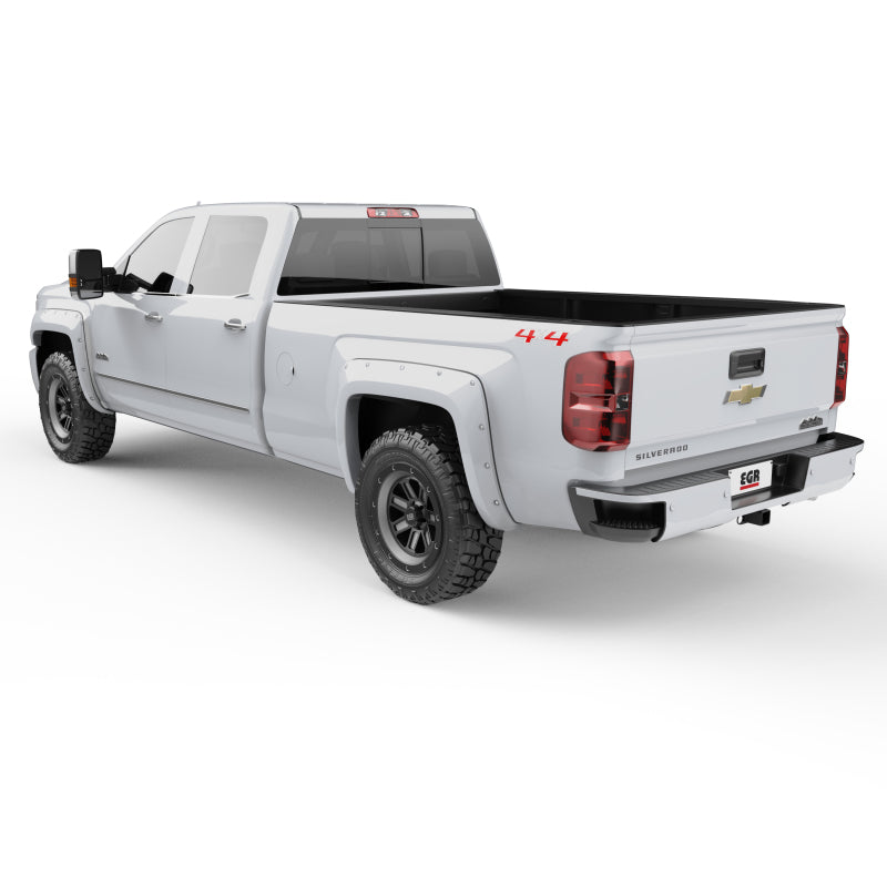 EGR 14+ Chev Silverado 6-8ft Bed Bolt-On Look Color Match Fender Flares - Set - Summit White 791574-GAZ 791574-GAZ Photo - Mounted