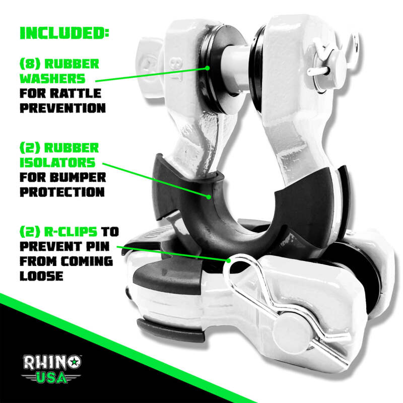 Rhino USA 8T Super Shackle 2-Pack (White) SUPERSHACK-WHT SUPERSHACK-WHT User 1