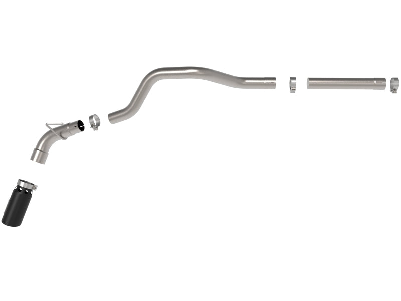 aFe LARGE BORE HD 3in 409-SS DPF-Back Exhaust w/Black Tip 14-18 RAM 1500 EcoDiesel V6-3.0L (td) 49-42065-B 49-42065-B Photo - Unmounted