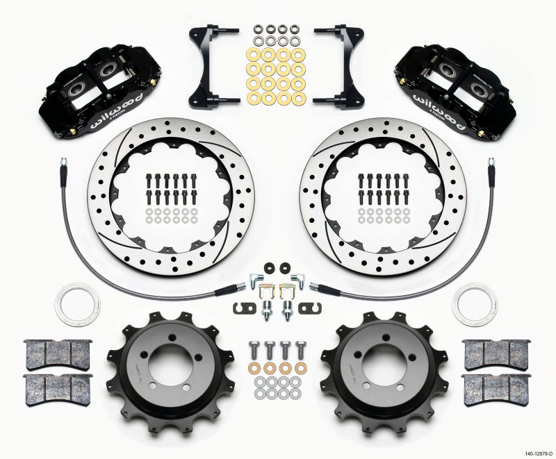 Wilwood Narrow Superlite 4R Rear Kit 12.88in Drilled 99-05 WRX / 99-07 Impreza 140-12878-D 140-12878-D Photo - Primary
