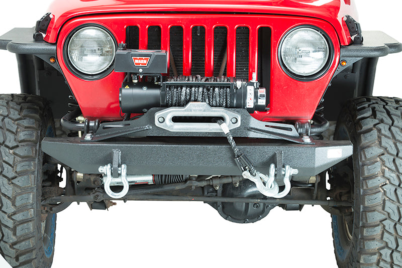 Fishbone Offroad 97-06 Jeep Wrangler TJ Rubicon Front Bumper - Blk Txtrd Powdercoat Piranha Series FB22049 FB22049 User 1