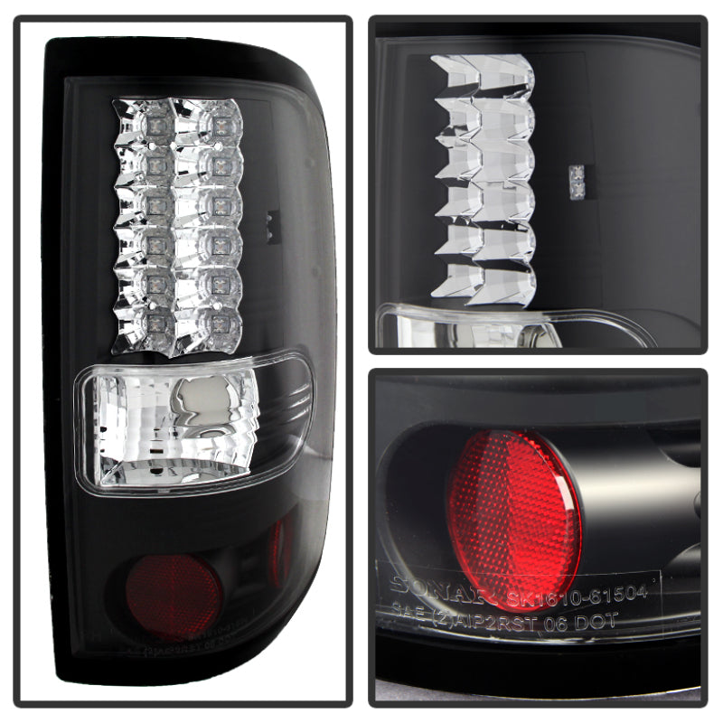 Spyder Ford F150 Styleside 04-08 (Not Fit Heritage & SVT)LED Tail Lights Black ALT-YD-FF15004-LED-BK 5003249 5003249 User 1