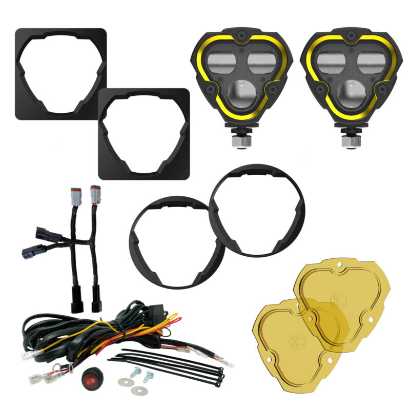 KC HiLiTES FLEX ERA 3 Dual Mode SAE Fog Lights - 2-Light Master Kit for Toyota Aftermarket Bumper 97155 97155 Photo - Primary