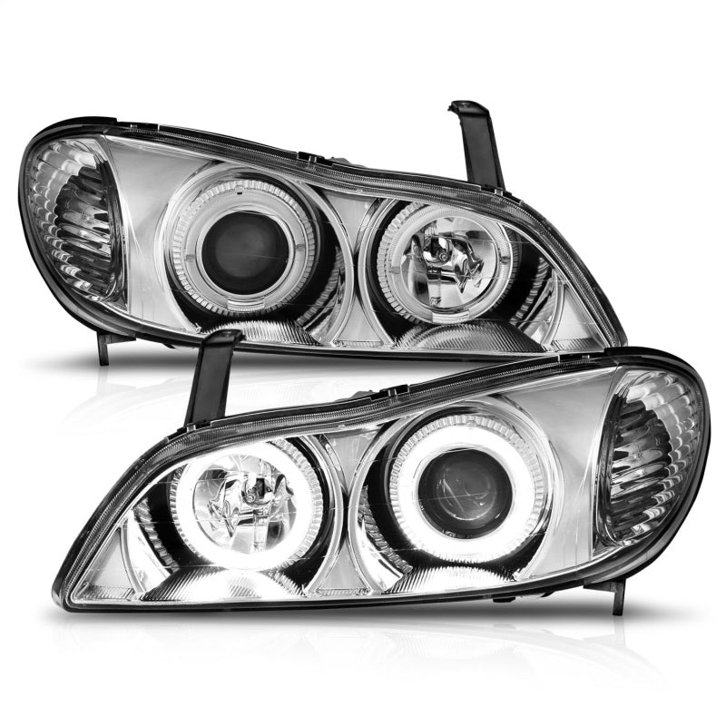 Anzo 2000-2004 Infiniti I30 Projector Headlights w/ Halo Chrome 121078 Photo - Unmounted