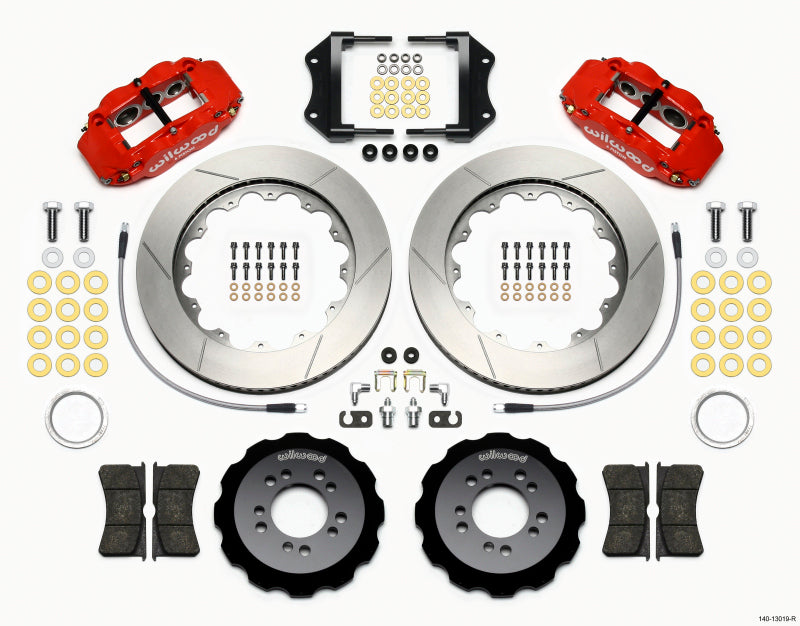 Wilwood Narrow Superlite 6R Front Hat Kit 14.00in Red 2013-Up Ford Focus ST w/ Lines 140-13019-R 140-13019-R Photo - Primary