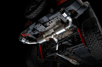 AWE Tuning 2018+ Jeep Wrangler JL/JLU Tread Edition Axle-Back Dual Exhaust - Chrome Silver Tips 3015-32001 3015-32001 Photo - Mounted