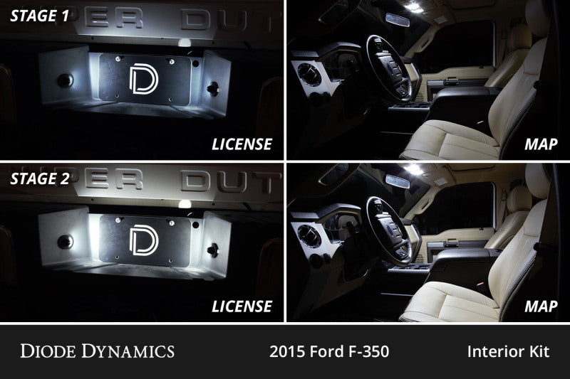 Diode Dynamics 08-16 d Super Duty F250/F350 Interior LED Kit Cool White Stage 1 DD0599 DD0599 User 3