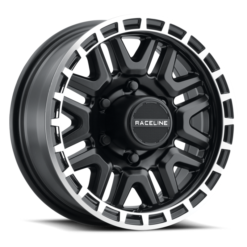 Raceline 953BM Krank 15x6in / 6x139.7 BP / 0mm Offset / 4.25mm Bore - Black & Machined Wheel 953BM-56060 953BM-56060 Photo - Primary