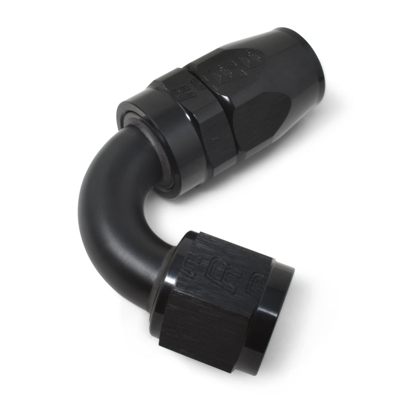 Russell #12 Full Flow Swivel 120° Tight Radius Hose Ends - All Black 613435 Photo - out of package