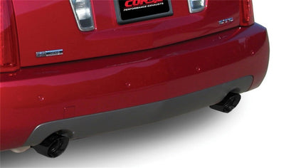 Corsa 05-07 Cadillac STS 4.6L 2.5in Axle-Back Dual Rear w Single 4in Black Pro-Series Tips 14157BLK 14157BLK Photo - Mounted