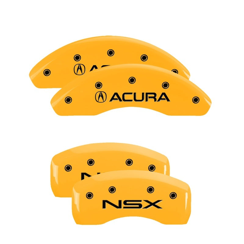 MGP 4 Caliper Covers Engraved Front Acura Rear NSX Yellow Finish Black Char 2005 Acura NSX 39008SNSXYL 39008SNSXYL Photo - Primary