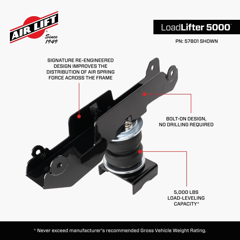 Air Lift 19-24 Mercedes Sprinter 2500 Loadlifter 5000 Air Spring Kit 57802 57802 Features and Benefits