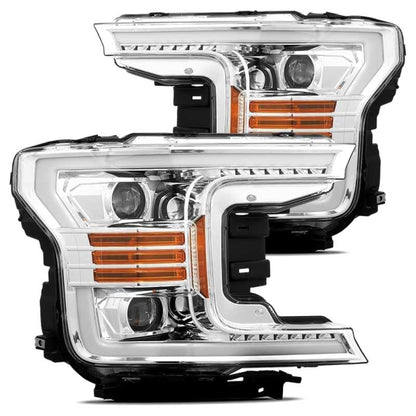 AlphaRex 18-19 Ford F-150 PRO-Series Projector Headlights Plank Style Chrm w/Activ Light/Seq Signal 880187 880187 Photo - Primary