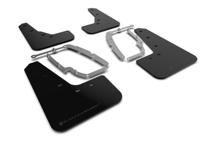 Rally Armor 17-22 Tesla Model 3 Black UR Mud Flap - Metallic Black Logo MF62-UR-BLK/MBK MF62-UR-BLK/MBK Photo - Primary