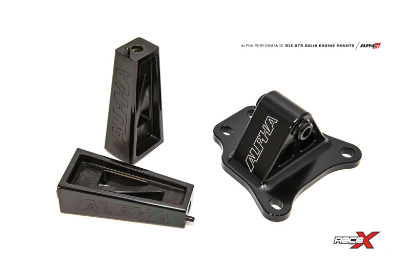 AMS Performance 2009+ Nissan GT-R R35 Alpha Race X Solid Motor Mounts ALP.07.03.0012-1 ALP.07.03.0012-1 Photo - Primary