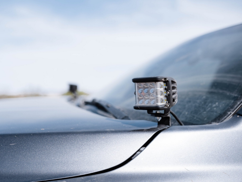 Cali Raised LED Cali Raised 2016-2023 Toyota Tacoma Low Profile Ditch Light Brackets Kit - Blue Backlight - Small CR2853 CR2853 Photo - Primary