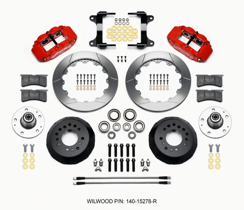 Wilwood Narrow Superlite 6R Front Hub Kit 12.88in Red 82-92 Camaro//Firebird 140-15278-R 140-15278-R Photo - Primary