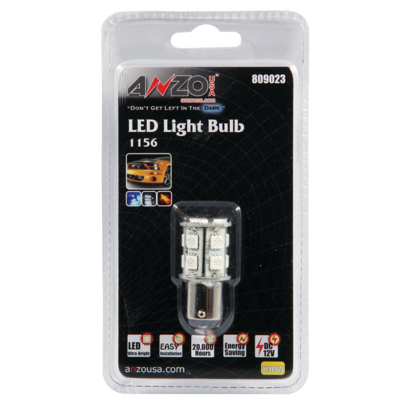 ANZO LED Bulbs Universal LED 1156 Amber - 13 LEDs 1 3/4in Tall 809023 809023 Photo - Primary