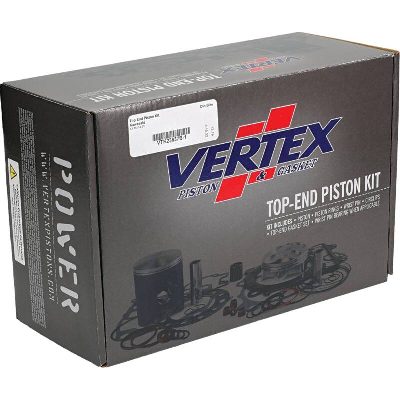 Vertex Pistons Vertex Piston 14-23 Kawasaki KX 85 85cc Cast Replica Top End Piston Kit VTK23637B-1 VTK23637B-1 Photo - Primary
