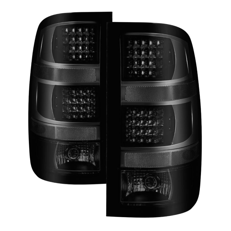 SPYDER Xtune GMC Sierra 07-13 LED Tail Lights Black Smoked ALT-JH-GS07-LED-BSM 9034077 9034077 Photo - Primary