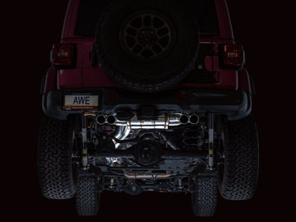 AWE Tuning AWE 21+ Wrangler 392 Switchpath Cat-Back Exhaust- Quad BashGuards 3025-41392 3025-41392 Photo - Mounted