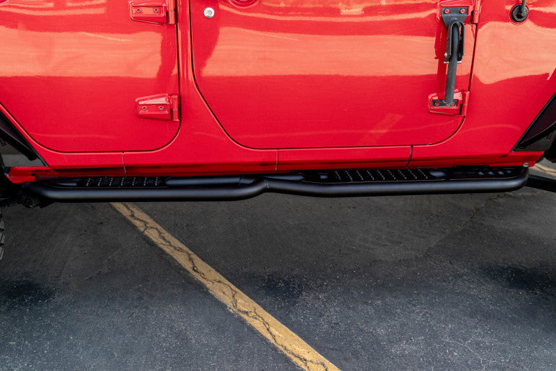 DV8 Offroad 07-18 Jeep Wrangler JK (4 Door Only) OE Plus Side Steps SRJK-08 SRJK-08 Photo - Unmounted