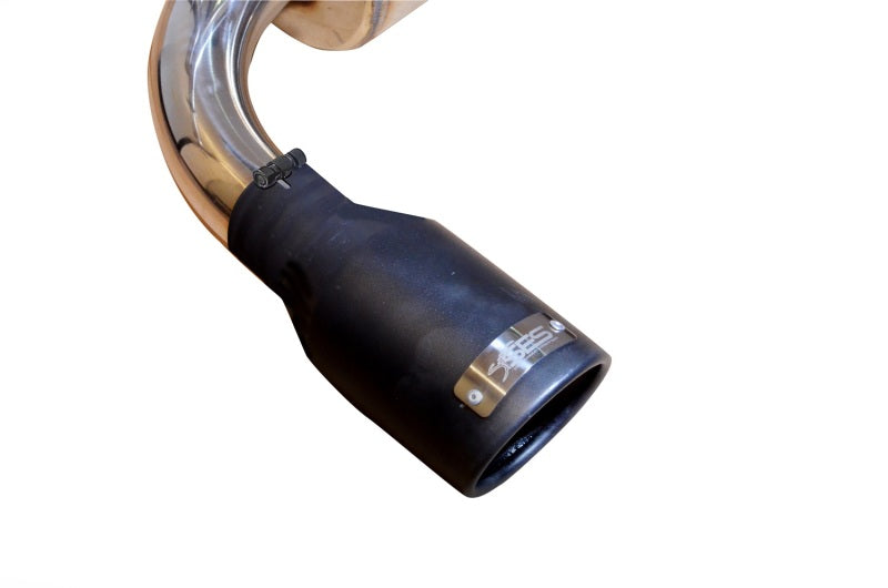 Injen 07-17 Jeep Wrangler JK 3.6L/3.8L 63mm Polished Axle-back Exhaust w/ 4in Black Tips SES5004P SES5004P Photo - Unmounted