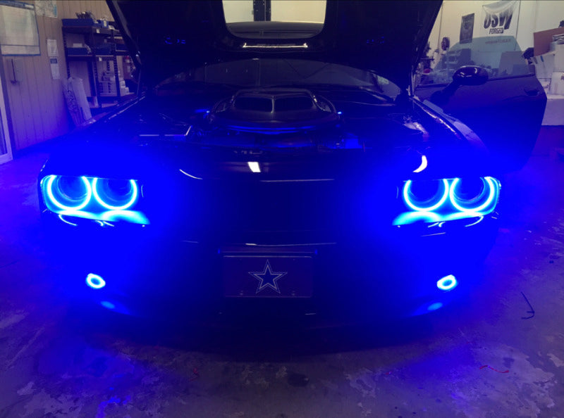 ORACLE Lighting Oracle 15-21 Dodge Challenger Waterproof LED Fog Light Halo Kit - ColorSHIFT 1236-333 1236-333 Photo - lifestyle view