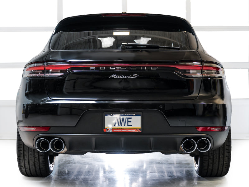 AWE Tuning 19-21 Porsche Macan 3.0T/2.9TT Touring Edition Catback Exhaust w/ Chrome Silver Tips 3015-42951 3015-42951 Photo - Mounted