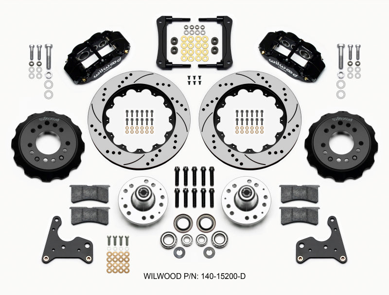 Wilwood Narrow Superlite 6R Front Hub Kit 14.00in Drilled 65-72 CDP C Body -Drum 140-15200-D 140-15200-D Photo - Primary