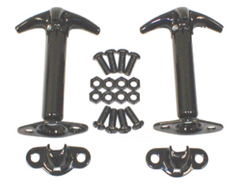 Rugged Ridge Hood Catch Kit,Black;41-95 Jeep CJ/Wrangler YJ 11210.01 Photo - Primary