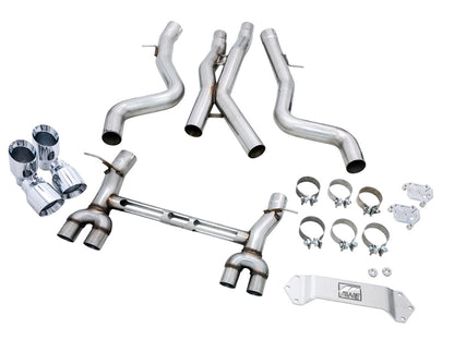 AWE Tuning BMW F8X M3/M4 Track Edition Catback Exhaust - Chrome Silver Tips 3020-42082 3020-42082 Photo - out of package