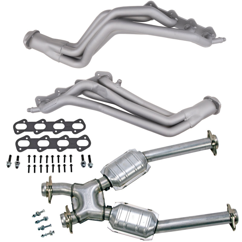 BBK 96-98 Ford Mustang Cobra 4.6L 1-5/8 Long Tube Headers w/High Flow Catted X-Pipe (Ti Ceramic) 15322 15322 Photo - Primary