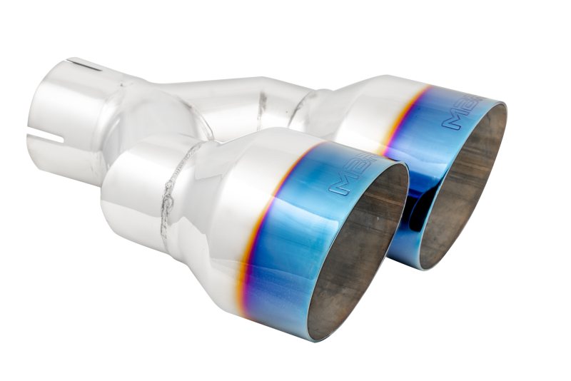 MBRP Burnt End Tip 2.5 ID Dual 4 OD Out 9.5 length Single wall 304 Stainless Steel Driver Side T5178BE T5178BE Photo - Close Up